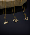 Gold initial Necklace with Butterfly Jewelry Personalized Handmade Necklace