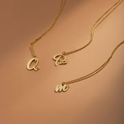 Gold initial Necklace with Butterfly Jewelry Personalized Handmade Necklace