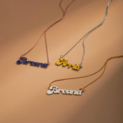 Kids Name Necklace, Dainty Colorful Name Necklace, Personalized Name Jewelry