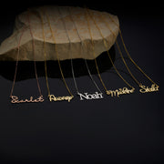 Custom Name Necklace, 14K Gold Plated Name Necklace