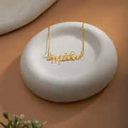Custom Name Necklace, 14K Gold Plated Name Necklace