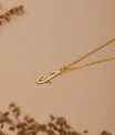 Gold initial Necklace With Tiny Heart Custom Letter Necklaces