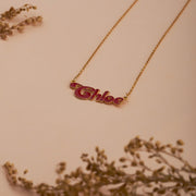 Kids Name Necklace, Dainty Colorful Name Necklace, Personalized Name Jewelry