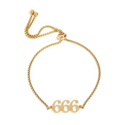 18K Gold PVD Stainless Steel Angel Number Bracelet / BRJ1003