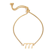 18K Gold PVD Stainless Steel Angel Number Bracelet / BRJ1003