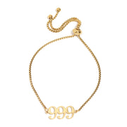 18K Gold PVD Stainless Steel Angel Number Bracelet / BRJ1003