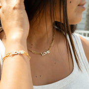 18K Gold PVD Stainless Steel CZ 