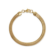 18K Gold PVD Stainless Steel Herringbone Chain Bracelet / BRJ9082