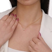 Custom 3D Bubble Name Necklace, Movable 3D Name Letter Necklace