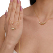 Custom 3D Bubble Name Necklace, Movable 3D Name Letter Necklace