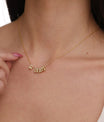 Custom 3D Bubble Name Necklace, Movable 3D Name Letter Necklace