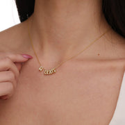 Custom 3D Bubble Name Necklace, Movable 3D Name Letter Necklace