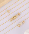 Custom 3D Bubble Name Necklace, Movable 3D Name Letter Necklace