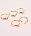 18K Gold PVD Stainless Steel Horseshoe Symbol Ring / ZRJ0001