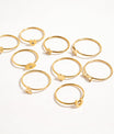 18K Gold PVD Stainless Steel Four Leaf Clover Symbol Ring / ZRJ0002