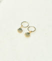 18K Gold Stainless Steel Shell Pendant Huggie Earrings / ERJ0072
