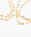 18K Gold PVD Stainless Steel Stone 