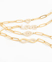 18K Gold PVD Stainless Steel Stone 
