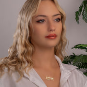 Personalized Birth Flower Name Necklace,Custom Name Necklace