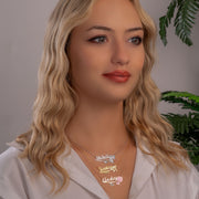 Personalized Birth Flower Name Necklace,Custom Name Necklace