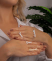 Two Name Handwriting Necklace  Custom Mothers Necklace