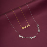 Two Name Handwriting Necklace  Custom Mothers Necklace