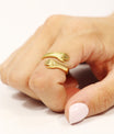 18K Gold PVD Stainless Steel Hug Ring / KSS0002