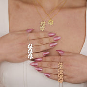 Sterling Silver Paw Print Name Necklace Custom Paw Print Necklace Gold Paw Necklace