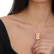 Sterling Silver Paw Print Name Necklace Custom Paw Print Necklace Gold Paw Necklace