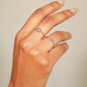 18K Gold PVD Stainless Steel Four Leaf Clover Symbol Ring / ZRJ0002