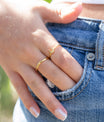 18K Gold PVD Stainless Steel Horseshoe Symbol Ring / ZRJ0001
