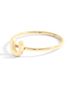 18K Gold PVD Stainless Steel Horseshoe Symbol Ring / ZRJ0001