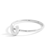 18K Gold PVD Stainless Steel Horseshoe Symbol Ring / ZRJ0001