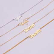 14K Gold Name Necklace, Silver Name Necklace