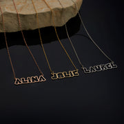 Personalized Name Necklace, 14K Gold Plated Name Necklace