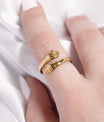 18K Gold PVD Stainless Steel Hug Ring / KSS0002