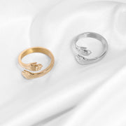 18K Gold PVD Stainless Steel Hug Ring / KSS0002