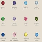 Custom Birthstone Initial Necklace, Personalized Letter Necklace