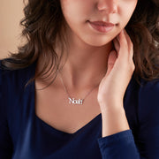 Custom Name Necklace, 14K Gold Plated Name Necklace