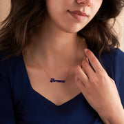 Kids Name Necklace, Dainty Colorful Name Necklace, Personalized Name Jewelry