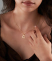 Gold initial Necklace with Butterfly Jewelry Personalized Handmade Necklace