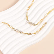 18K Gold PVD Stainless Steel CZ 