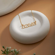 Personalized Name Necklace, 14K Gold Plated Name Necklace