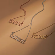 Personalized Name Necklace, 14K Gold Plated Name Necklace