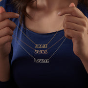 Personalized Name Necklace, 14K Gold Plated Name Necklace
